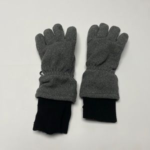 Lands’ End kids thermal check gloves size medium grey